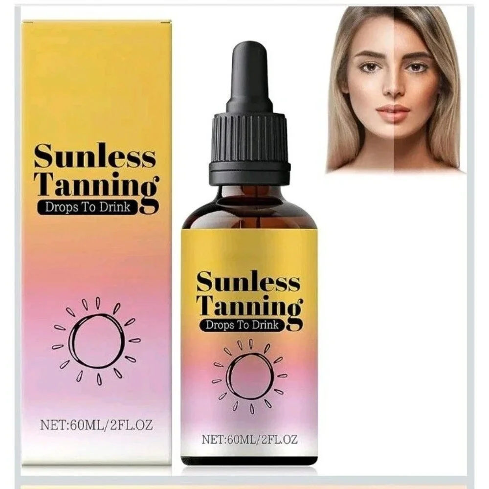 Sunless Tanning Drops To Drink, Drinkable Sunless Tanning Drops, Oral Drink 60ml